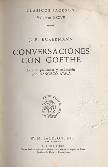 Conversaciones con Goethe