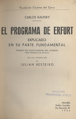 El programa de Erfurt