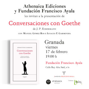 Presentación del libro «Conversaciones con Goethe»